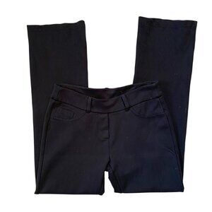 Bamans black pull on wider leg pants women's size medium stretch